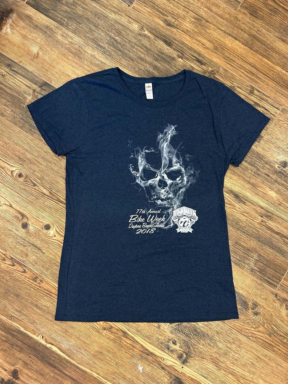 77th Annual Bike Week 2018 Daytona Beach Florida Skull Graphic T-Shirt NWOT